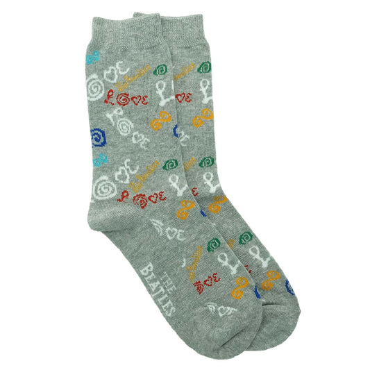 Beatles Love (Grey) Socks Front