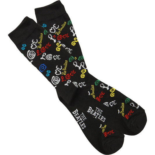Beatles Love (Black) Socks Front