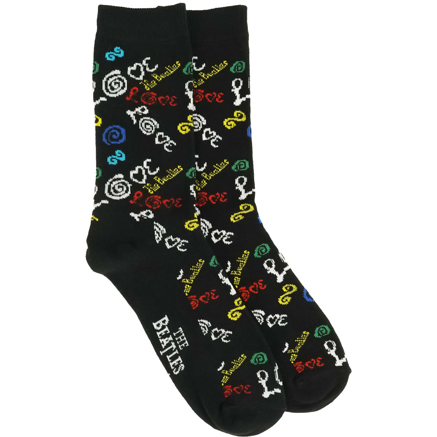 Beatles Love (Black) Socks Front