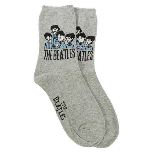 Beatles Cartoon Group (Grey) Socks Front