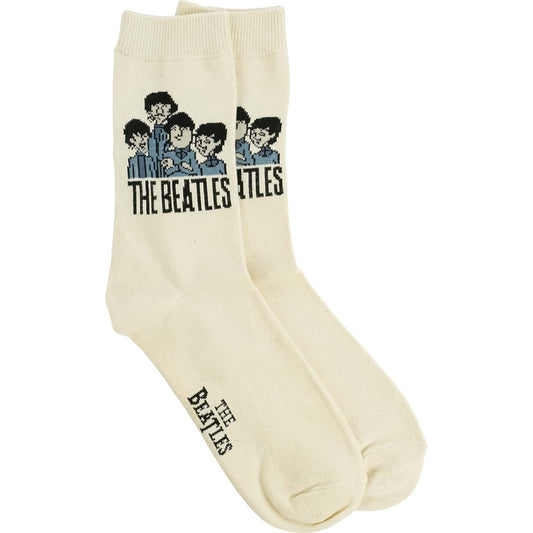 Beatles Cartoon Group (Cream) Socks Front