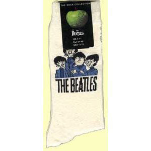 Beatles Cartoon Group (Cream) Socks Front