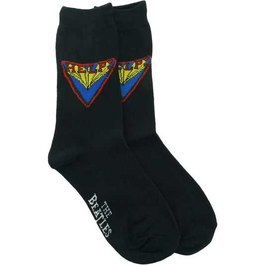 Beatles Help! (Black) Socks Front