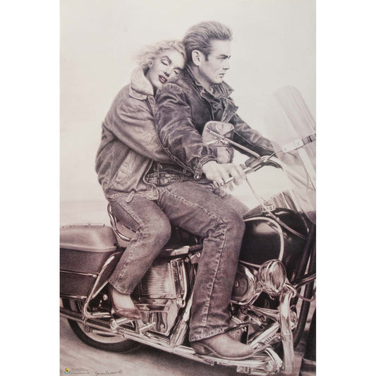 Marilyn Monroe Motorcycle Domestic Poster