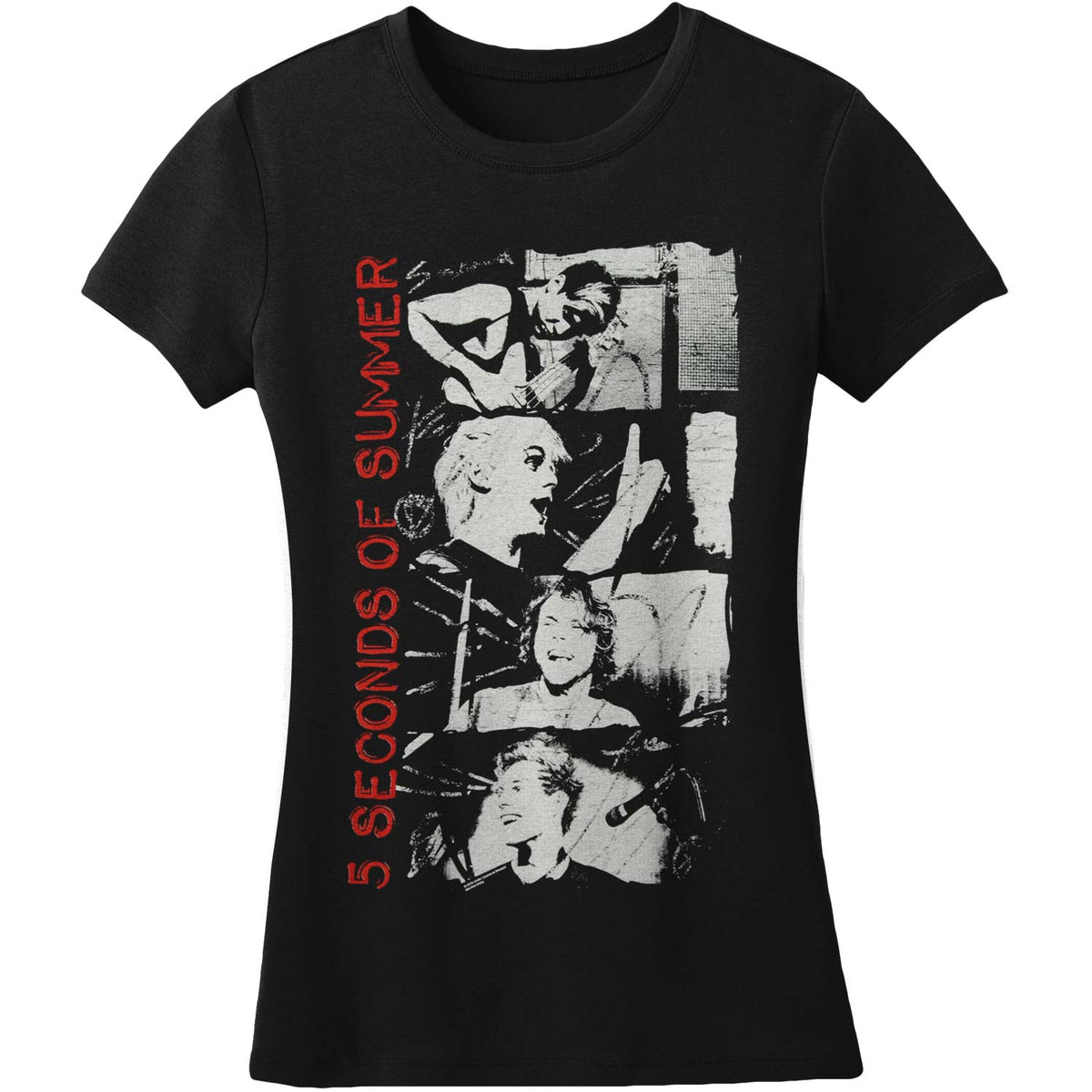 5 Seconds Of Summer Stacked Photos Junior Top Front