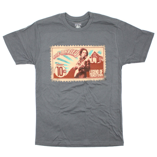 Bob Marley 10 Cent Stamp T-shirt Front