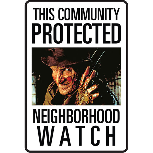Protected By Freddy Tin Concert Sign