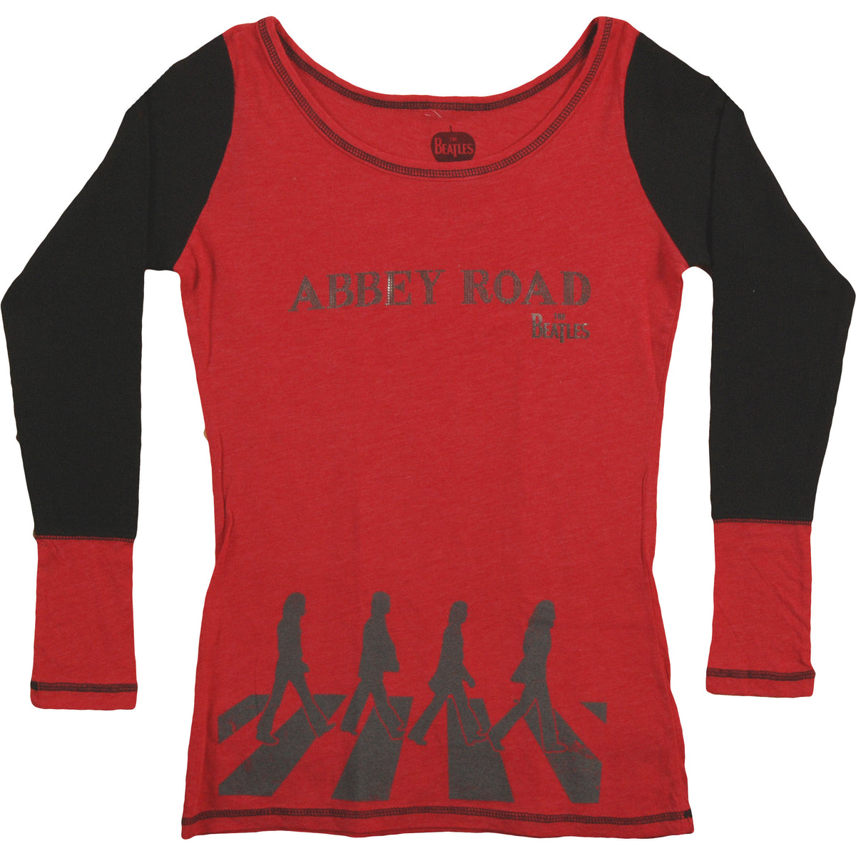 Beatles Abbey Road Foil Jr. Long Sleeve Girls Jr Fashion Top Front