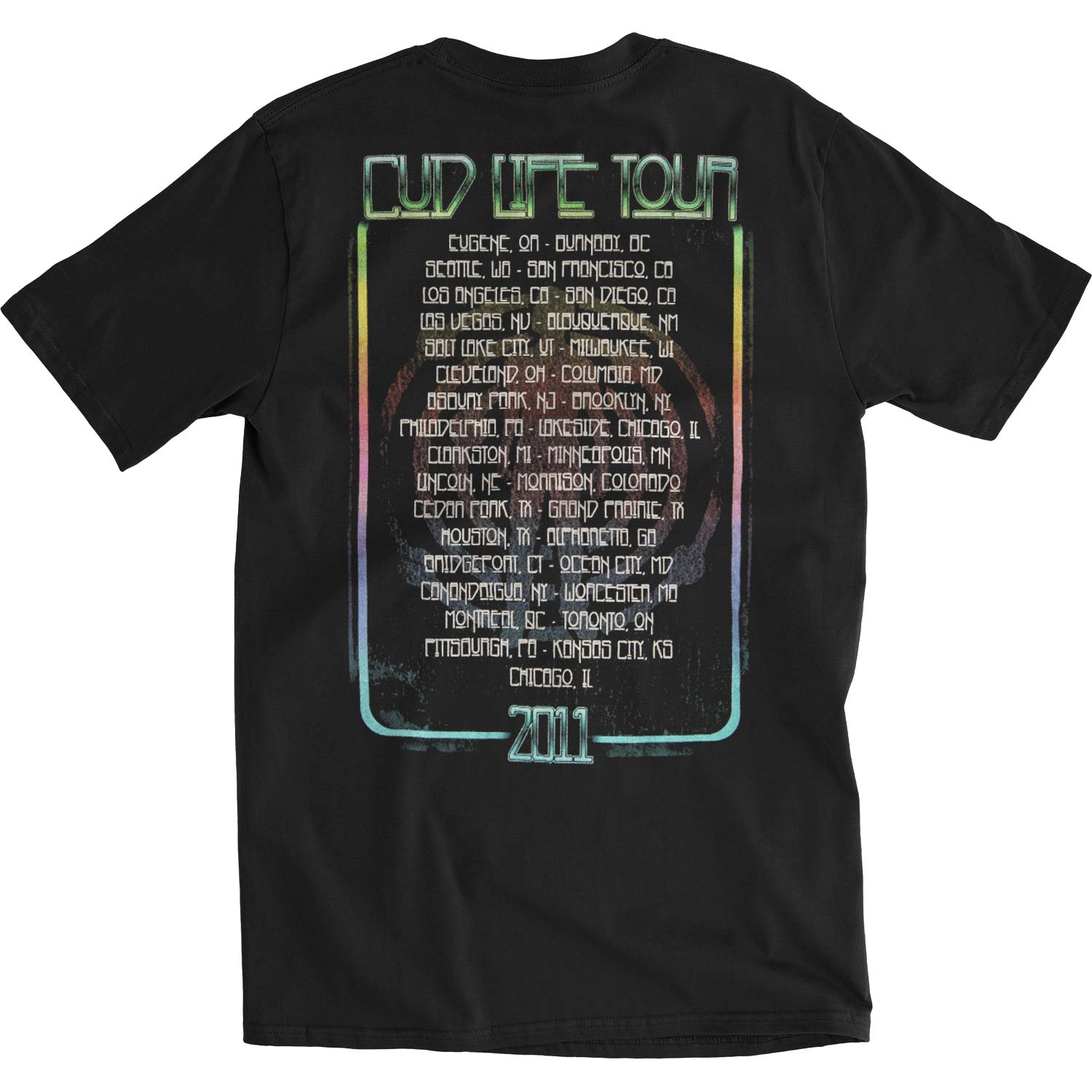 Kid Cudi Colors 2011 Tour Slim Fit T-shirt Back