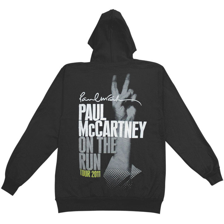 Paul Mccartney Admat 2011 Zippered Hooded Sweatshirt Back