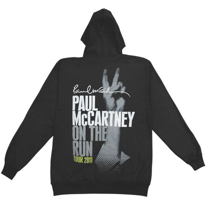 Paul Mccartney Admat 2011 Zippered Hooded Sweatshirt Back