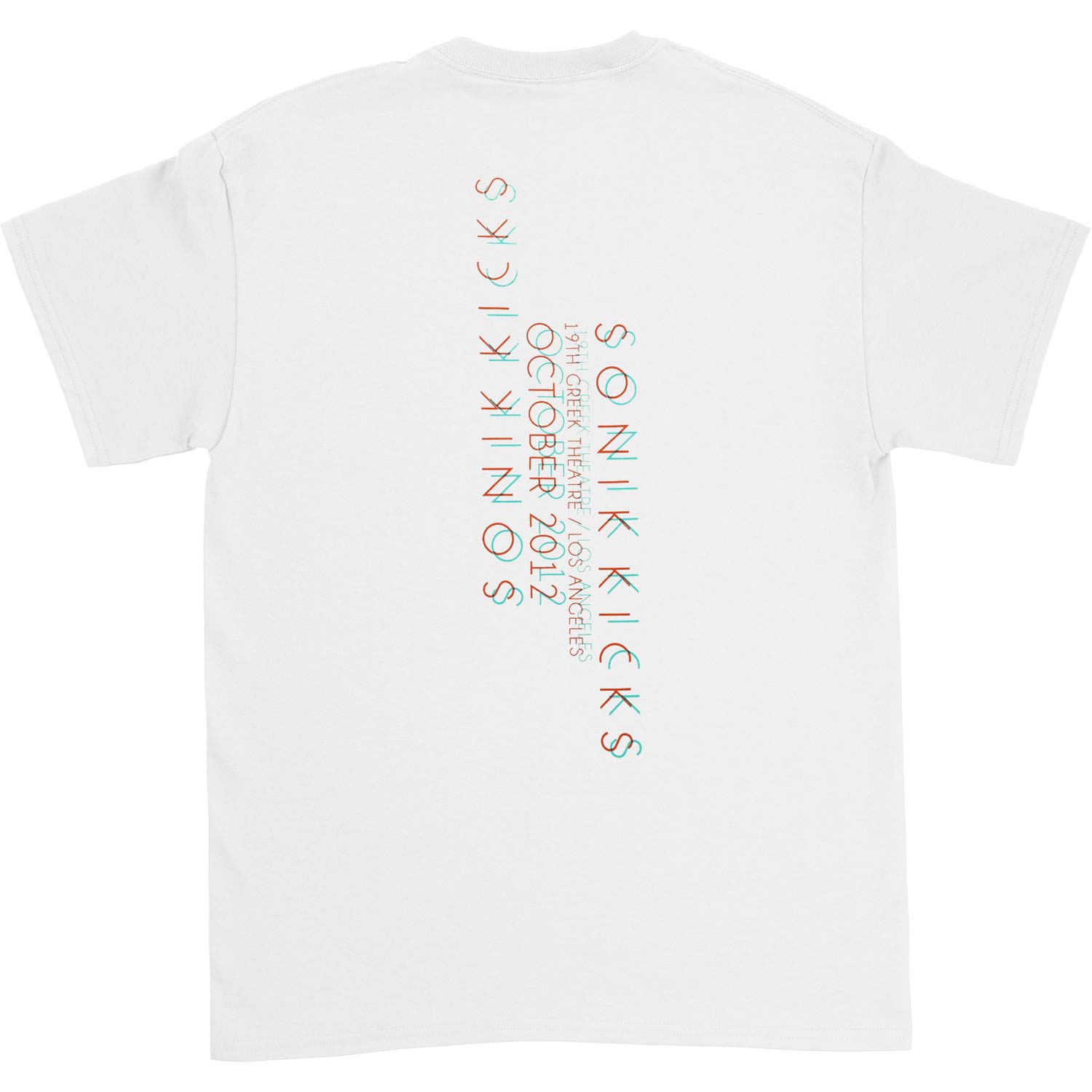 Paul Weller Sonik Kicks 2012 Tour T-shirt Back