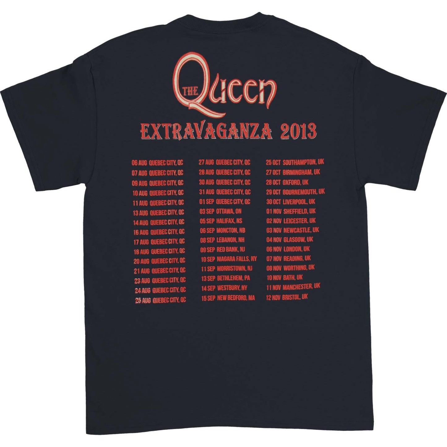 Queen Extravaganza T-shirt Back