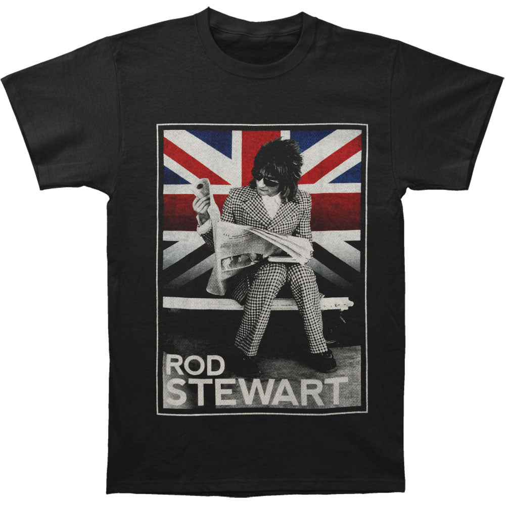 Rod Stewart Plaid Union Jack 2014 Tour Slim Fit T-shirt Front