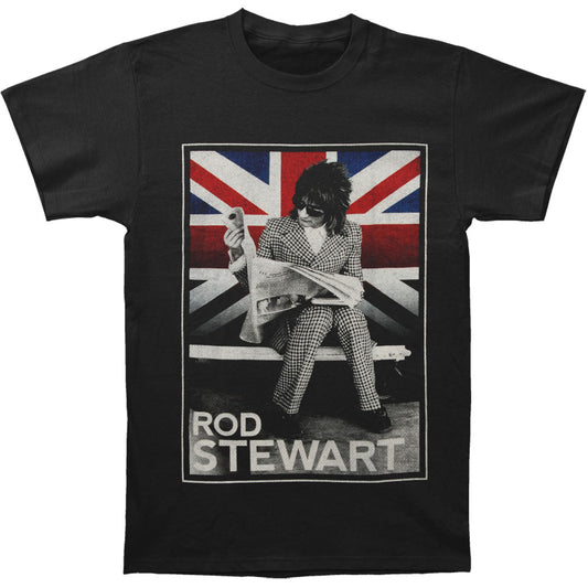 Rod Stewart Plaid Union Jack 2014 Tour Slim Fit T-shirt Front