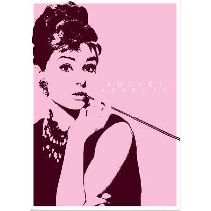 Audrey Hepburn Cigarello Subway Poster