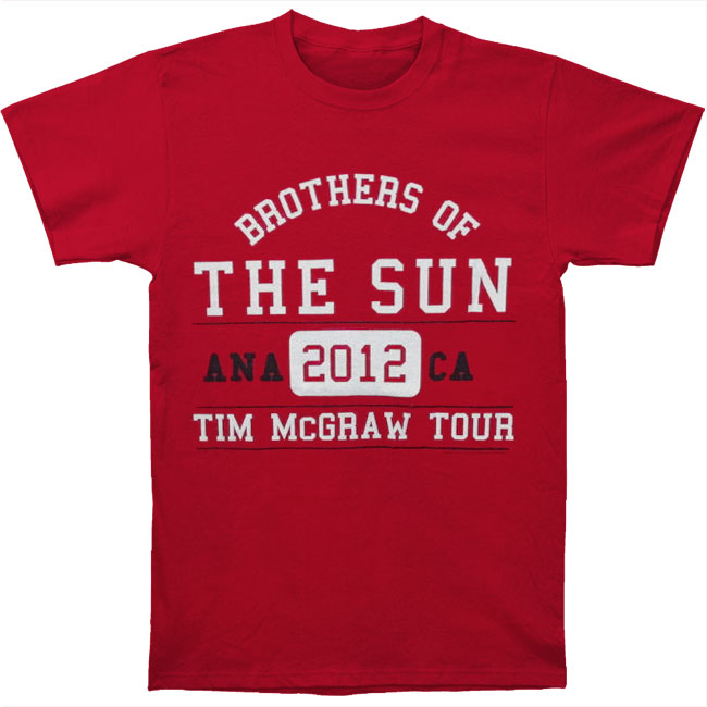 Tim Mcgraw Anaheim Event 2012 Tour T-shirt