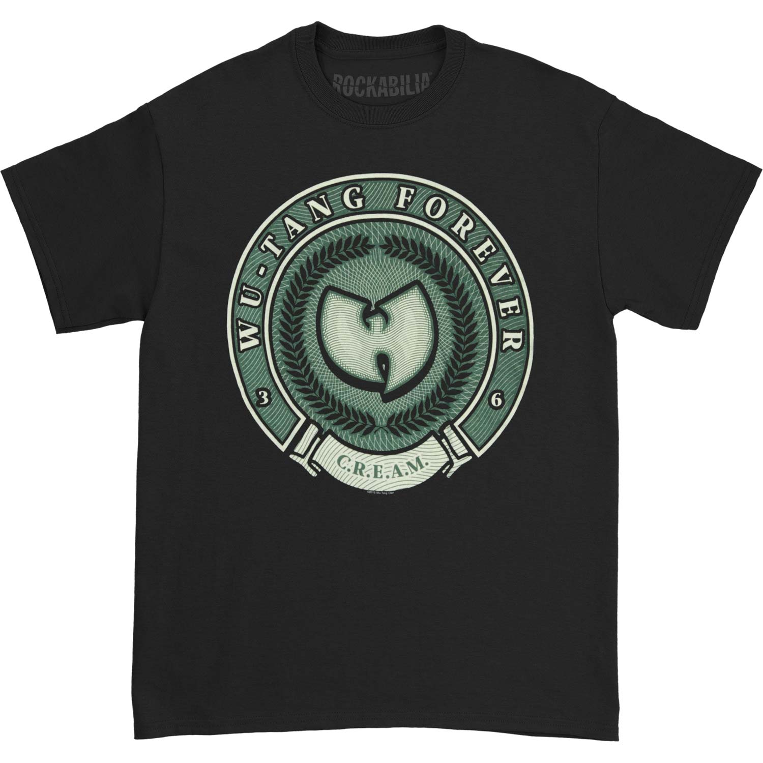 Wu Tang Clan Money Shield Logo Regular Mens T T-shirt Front