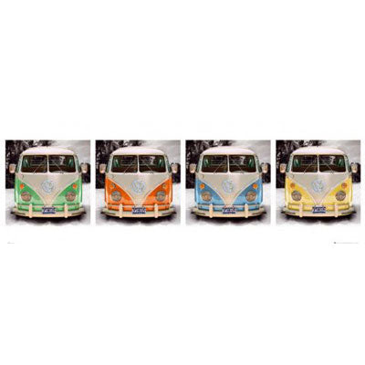 Volkswagen Camper Squad Door Poster
