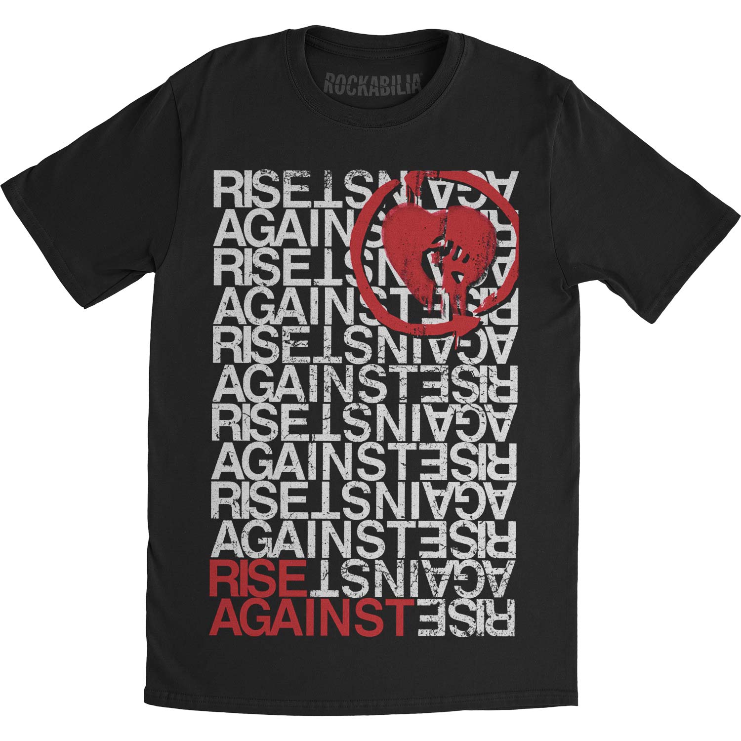 Rise Against Stacked Slim Fit T-shirt Front