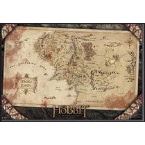 Hobbit Map Domestic Poster