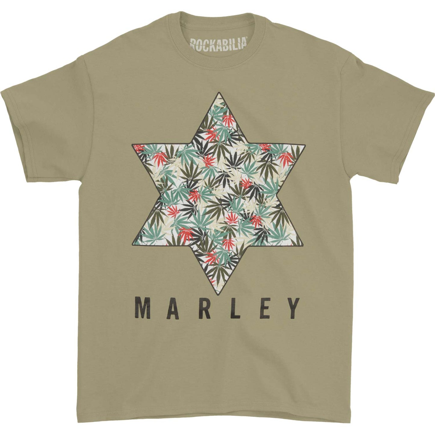Bob Marley Leaf Star T-shirt Front
