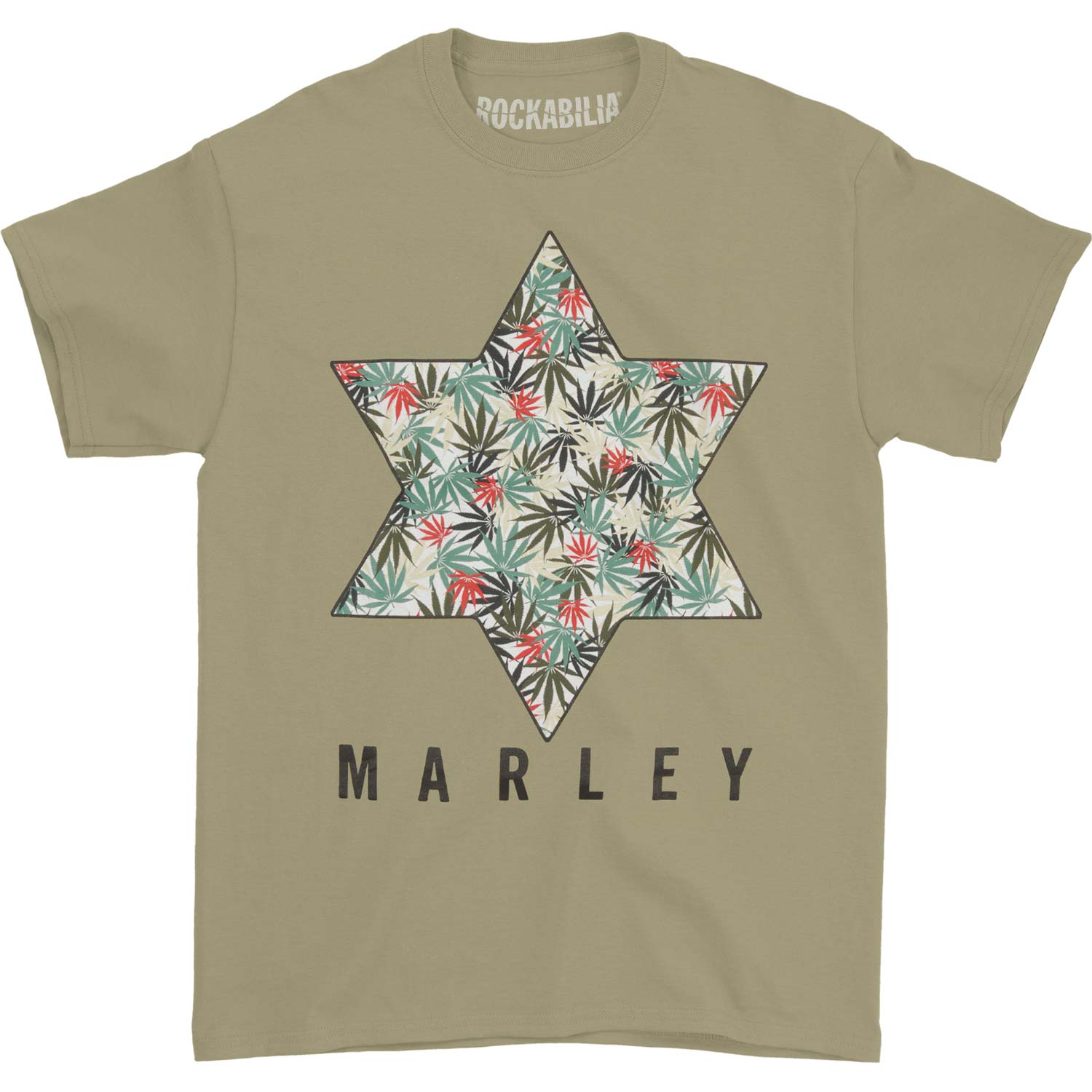 Bob Marley Leaf Star T-shirt Front