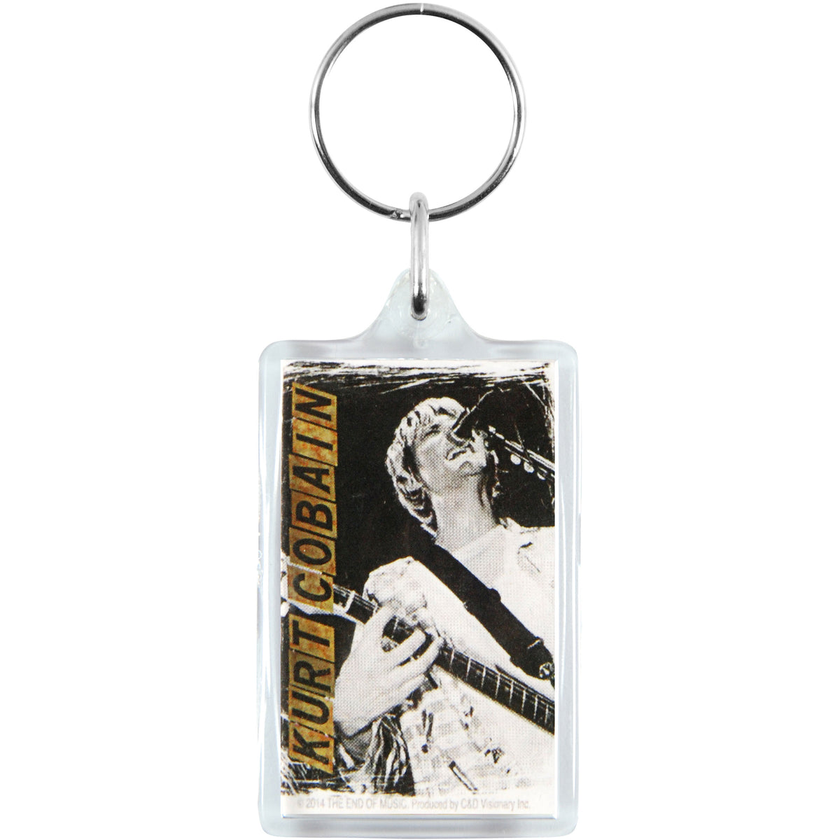 Nirvana Kurt Cobain Singing Plastic Key Chain Front