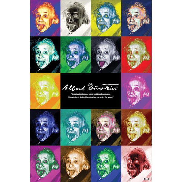 Albert Einstein Pop Art Domestic Poster