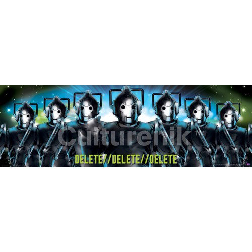 Doctor Who Cybermen Delete Slim Print Poster Front