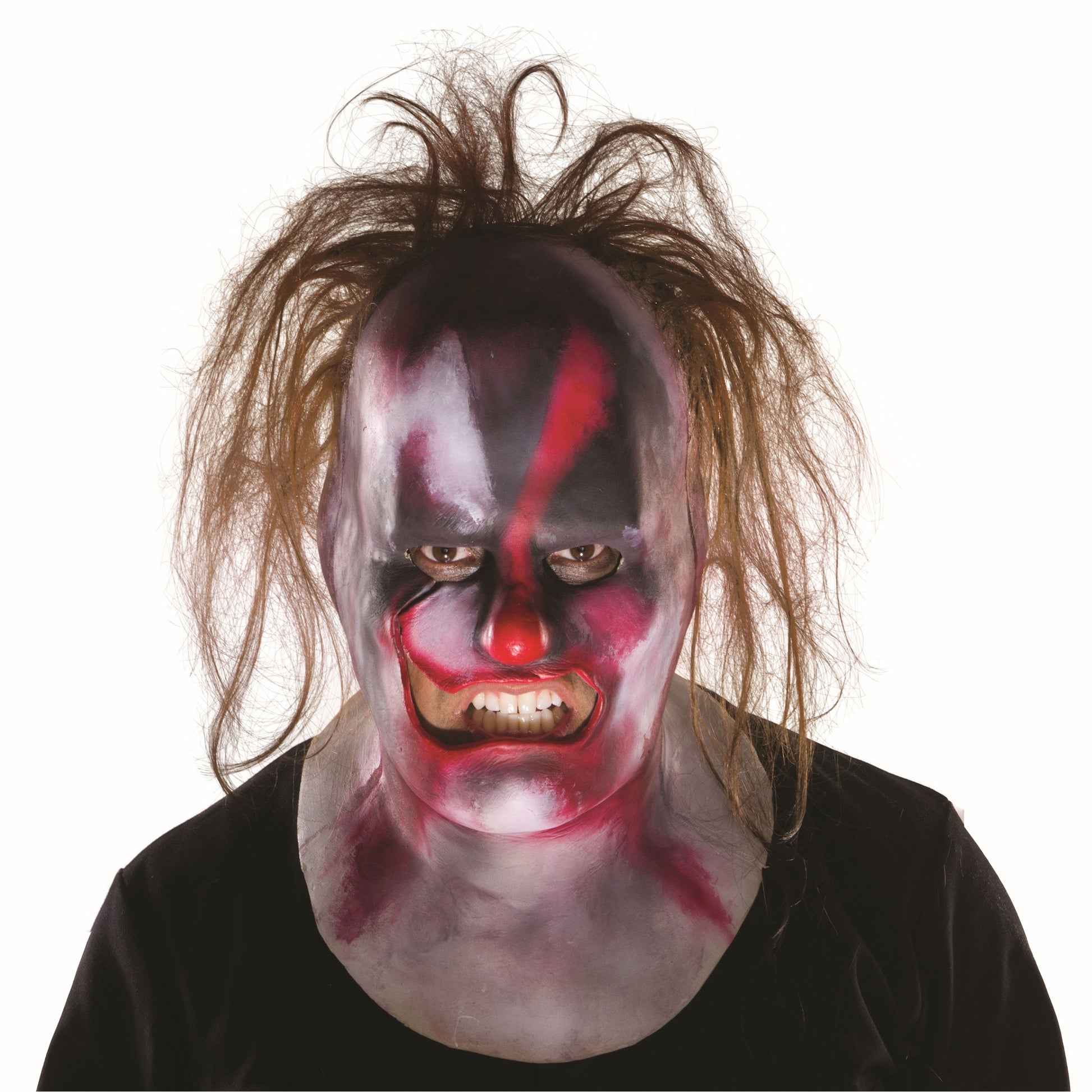 Adult Clown Full Mask with Hair Slipknot Mask Front