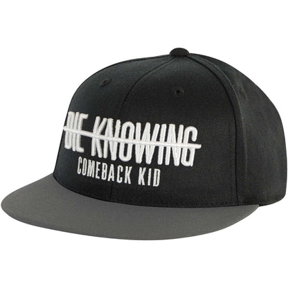 Comeback Kid Strikethrough Snapback Baseball Cap Front