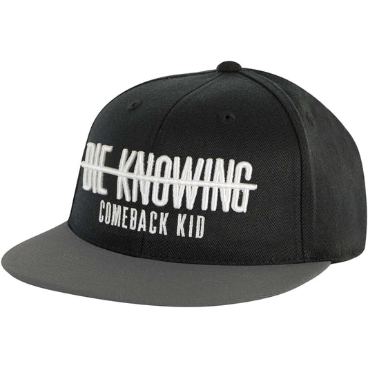 Comeback Kid Strikethrough Snapback Baseball Cap Front