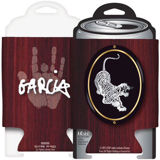 Jerry Garcia Tiger Emblem Can Cooler Front