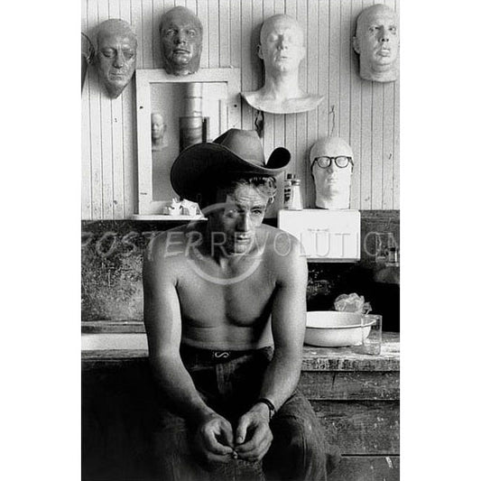 James Dean Cowboy Hat & Shirtless Domestic Poster