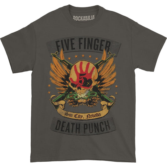 Five Finger Death Punch Locked & Loaded 2015 World Tour T-shirt Front