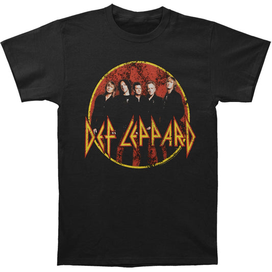 Def Leppard Groupshot Slim Fit T-shirt Front