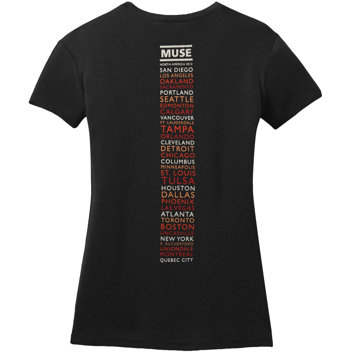Muse The 2nd Law Tour Soft Junior Top Back