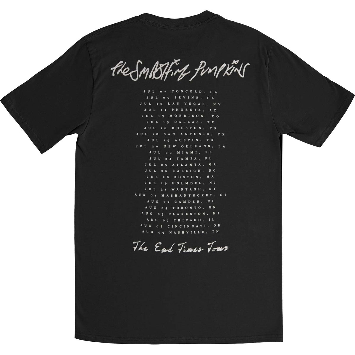Smashing Pumpkins Stay Positive Summer Tour Slim Fit T-shirt Back