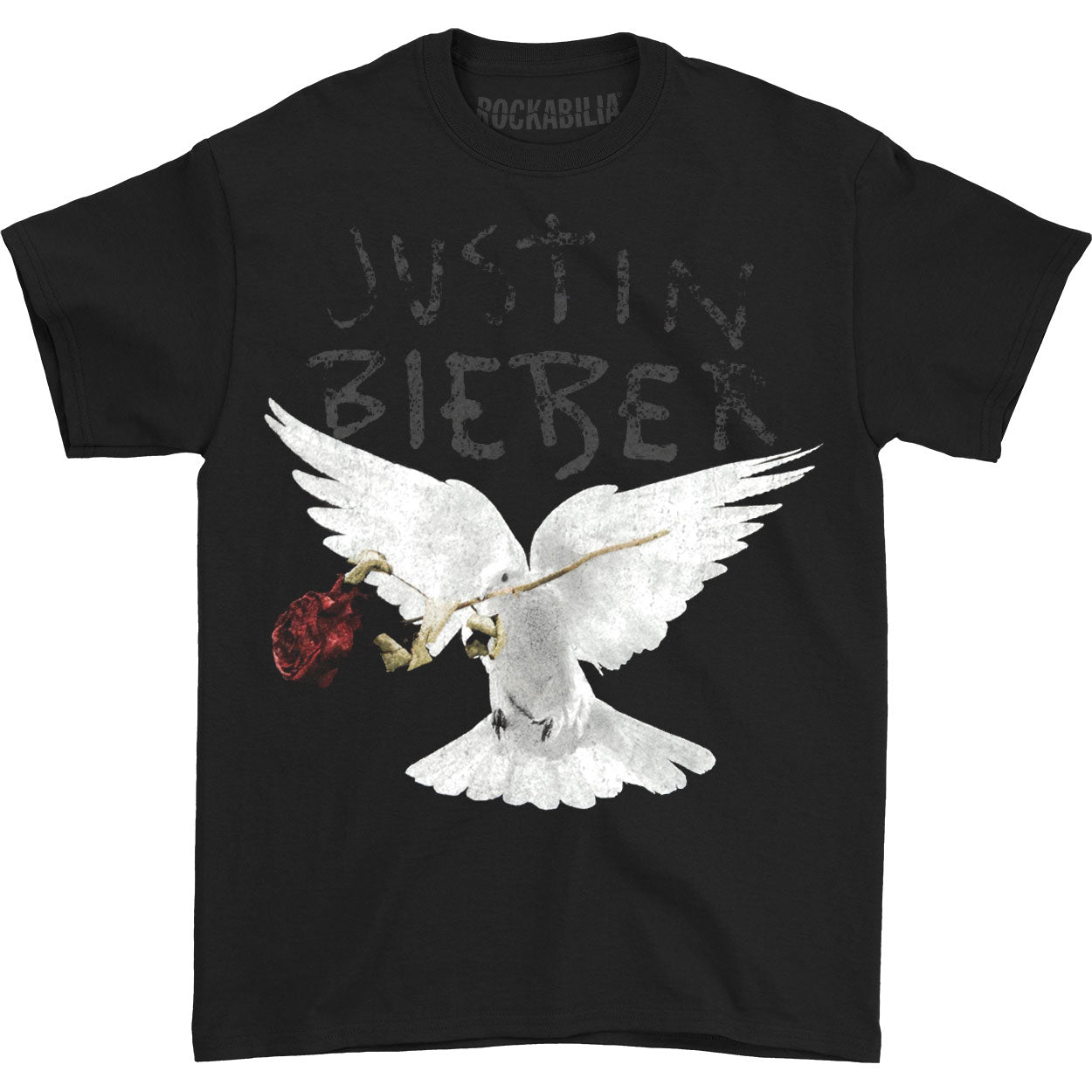 Justin Bieber Dove With Dead Rose T-shirt Front