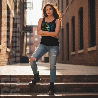 Gradient Skull Womens Tank