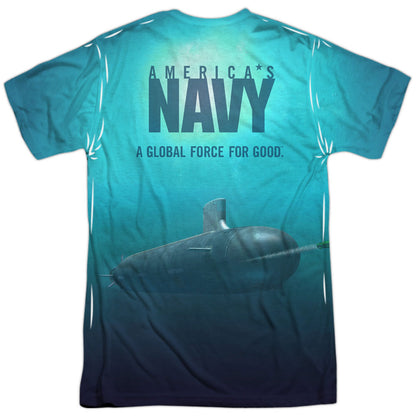 Navy Over And Under Sublimation T-shirt