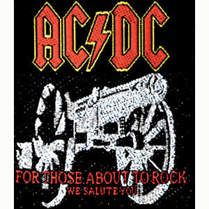 AC/DC Woven Patch Front