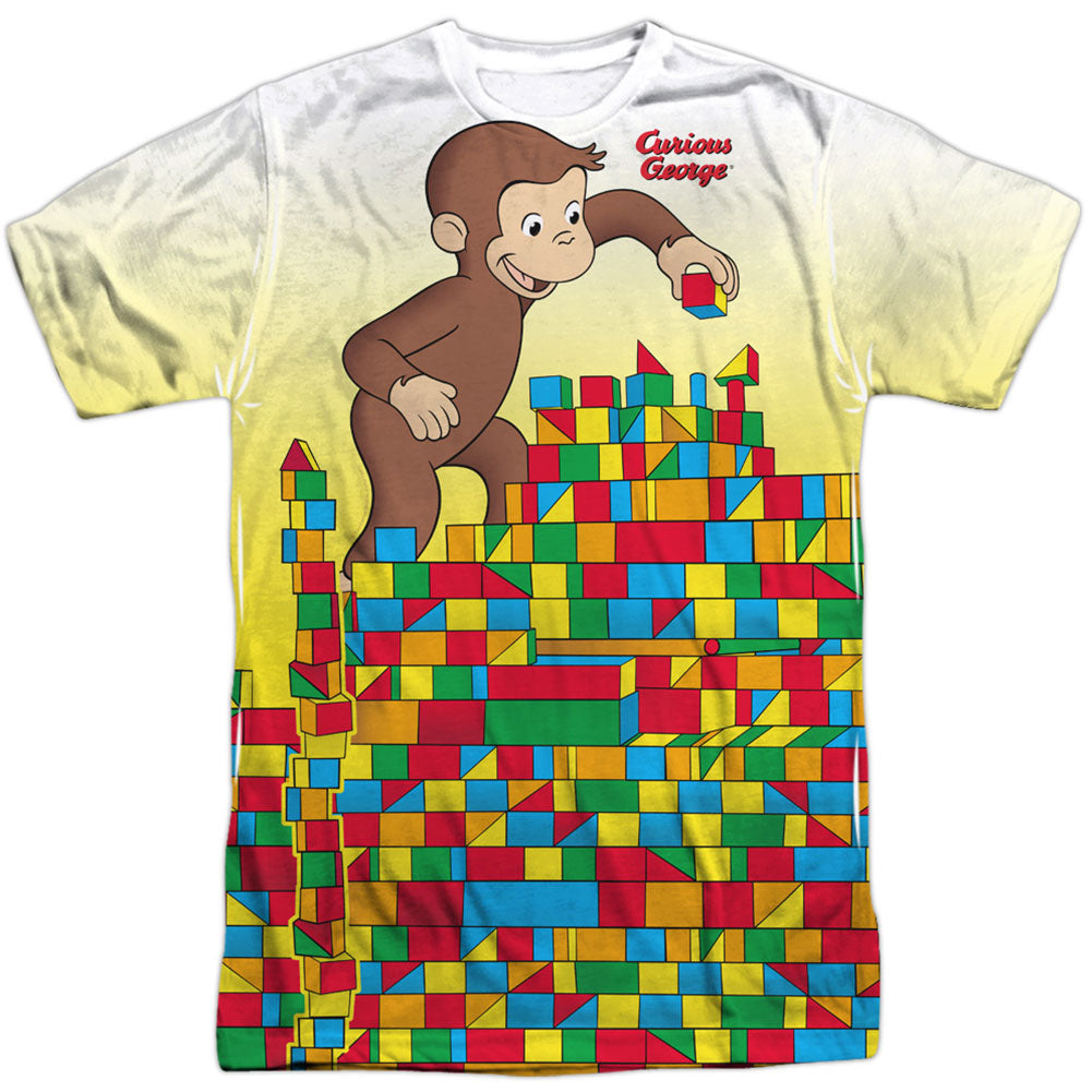 Curious George Building Blocks Sublimation T-shirt