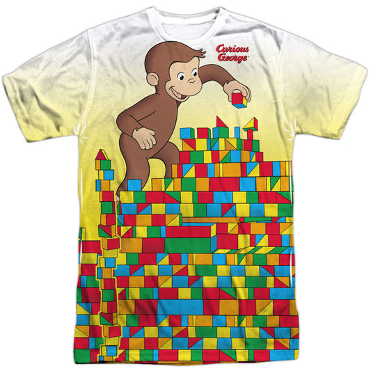 Curious George Building Blocks Sublimation T-shirt