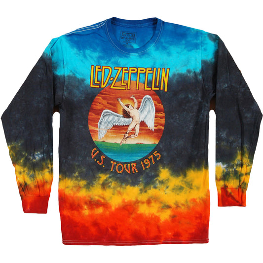 Led Zeppelin Icarus 1975 Tie Dye  Long Sleeve Front
