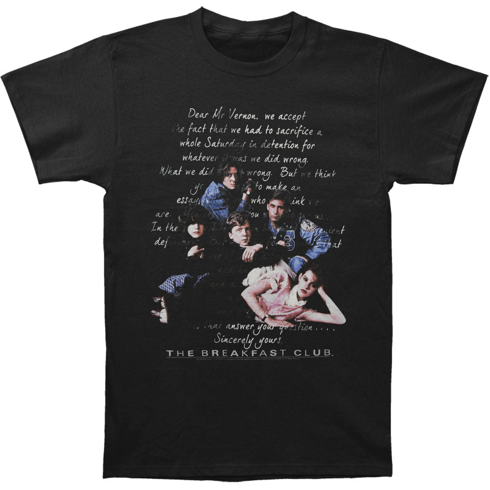 Breakfast Club Letter T-shirt Front