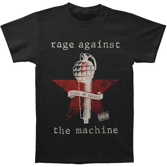 Rage Against The Machine Bulls On Parade Mic T-shirt Front