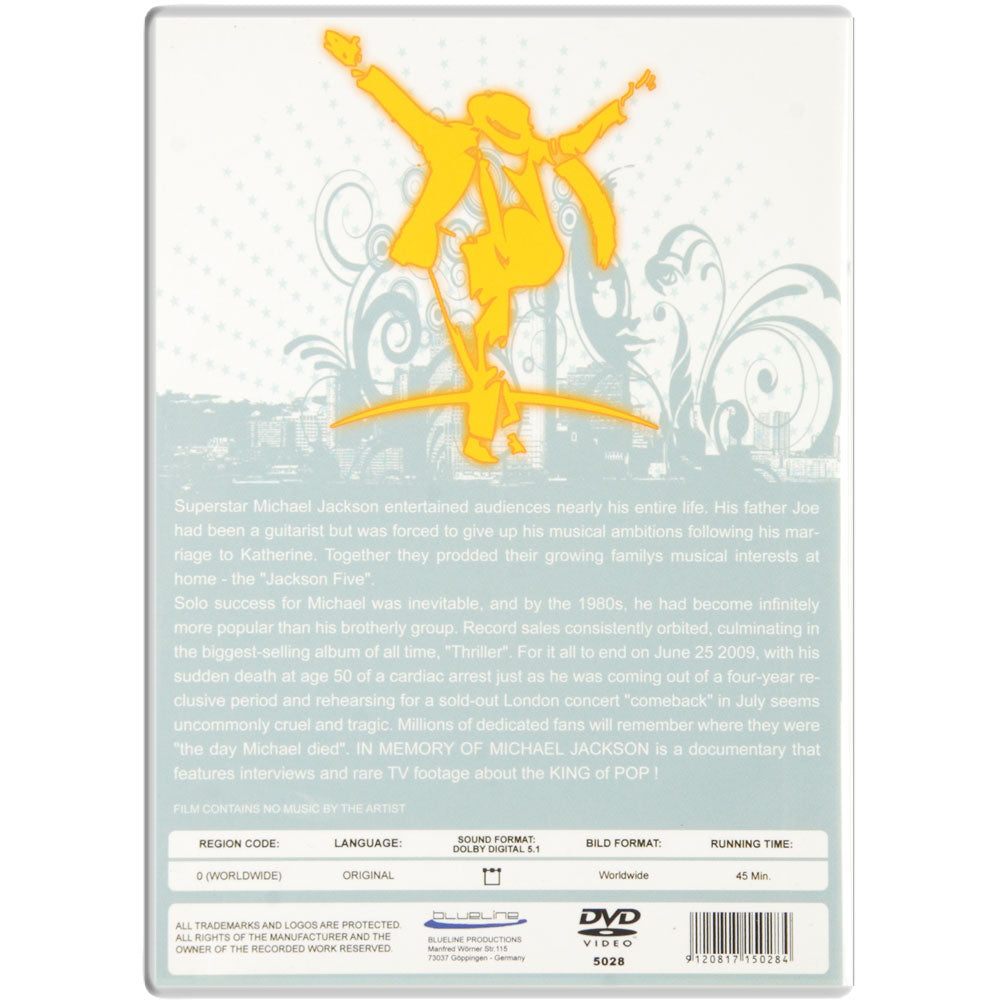 Michael Jackson In Memory Of Michael Jackson 1958-2009 DVD