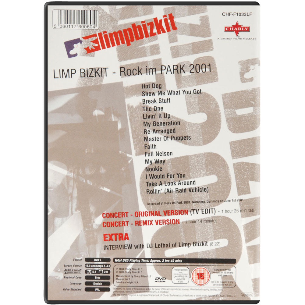 Limp Bizkit Limp Bizkit Rock In The Park 2001 DVD